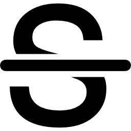 doorgestreepte lettertypevariant icoon