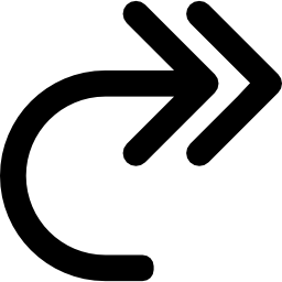 Double curve arrow to the right icon