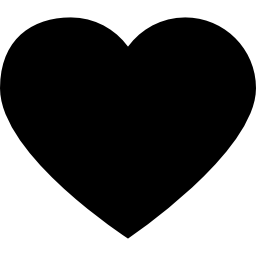 silhouette de forme simple de coeur Icône
