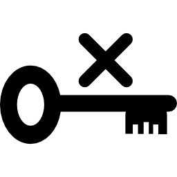clé avec signe de croix Icône