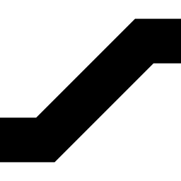 symbole de silhouette d'escalator Icône