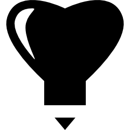 potlood hart icoon