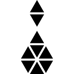 Pendant of small polygonal shape icon