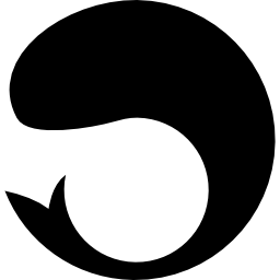 Fish in circle shape icon