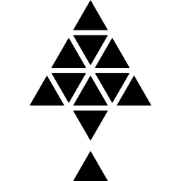 freccia poligonale verso l'alto icona