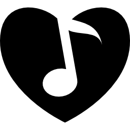 coração musical Ícone
