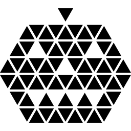 polygonales halloween-kürbisgesicht der kleinen dreiecke icon