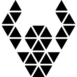 ornamento poligonale di piccoli triangoli icona