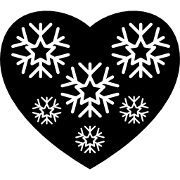 Heart with ornaments icon