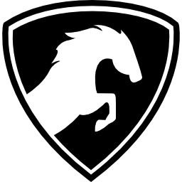 Horse with shield icon
