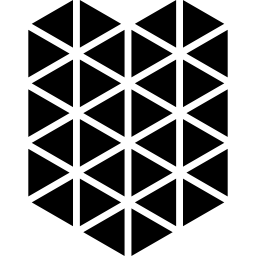 forma di scudo poligonale icona