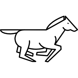 Running horse outline icon