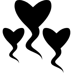 Heart shaped sperm icon
