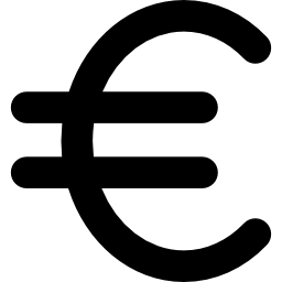 símbolo da moeda euro Ícone