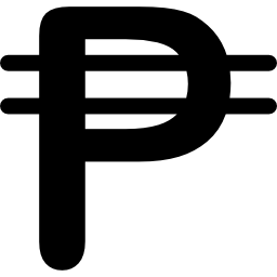 símbolo de moneda peso filipino icono
