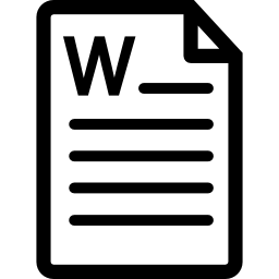 fichier de document microsoft word Icône