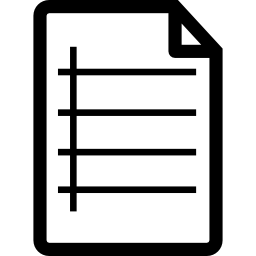 fichier de document avec ligne Icône