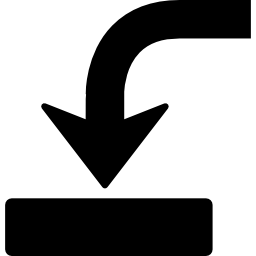 flecha al símbolo de la unidad icono
