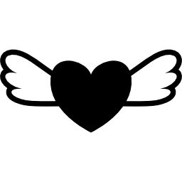 coeur avec des ailes Icône