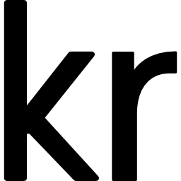 Denmark krone currency symbol icon