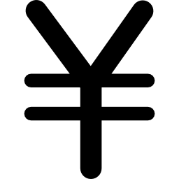símbolo de moneda yenes icono