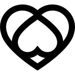 corazón doble icono