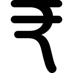 símbolo de moneda rupia india icono