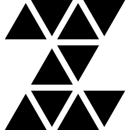 lettera poligonale z di piccoli triangoli icona