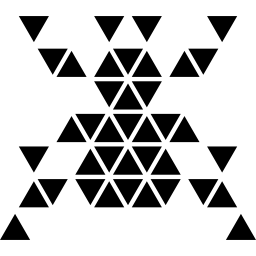 forma de aranha poligonal Ícone