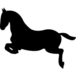 silhueta de salto de cavalo Ícone
