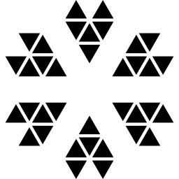 ornamento stella di triangoli icona