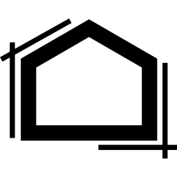 casa con escala icono