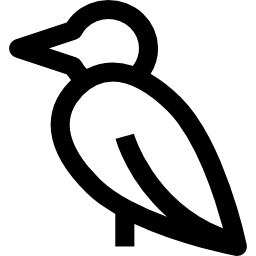 esquema de pájaro pato icono