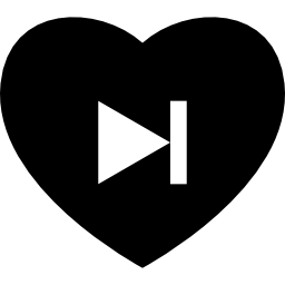 Heart play next button icon