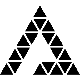 Triangle of triangles icon