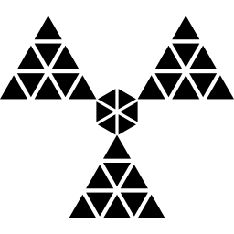 Polygonal radiation symbol icon