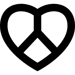 Love and peace symbol icon