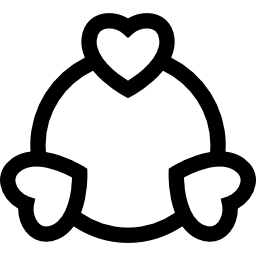 Heart meeting icon