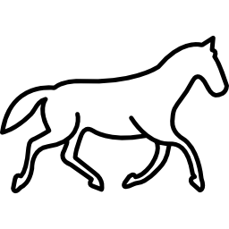 Trot horse outline icon