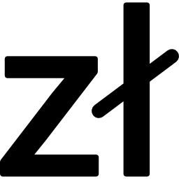 Poland zloty currency symbol icon