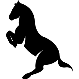 postura de pie de caballo de carrera icono