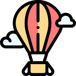 Hot air balloon icon