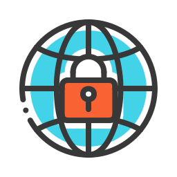 seguridad de internet icono