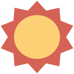 rayos de sol icono