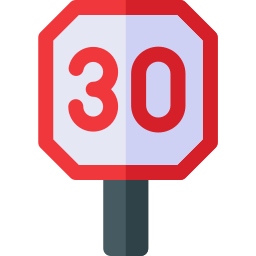 límite de velocidad icono
