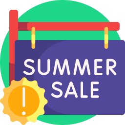 venta de verano icono
