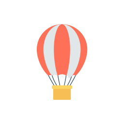 Hot air balloon icon