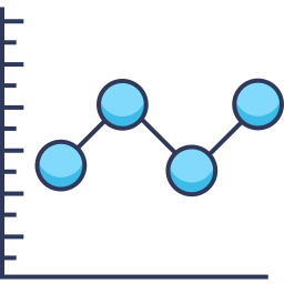 graphique en ligne Icône