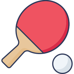 racchetta da ping pong icona
