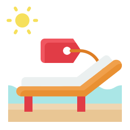 Beach chair icon